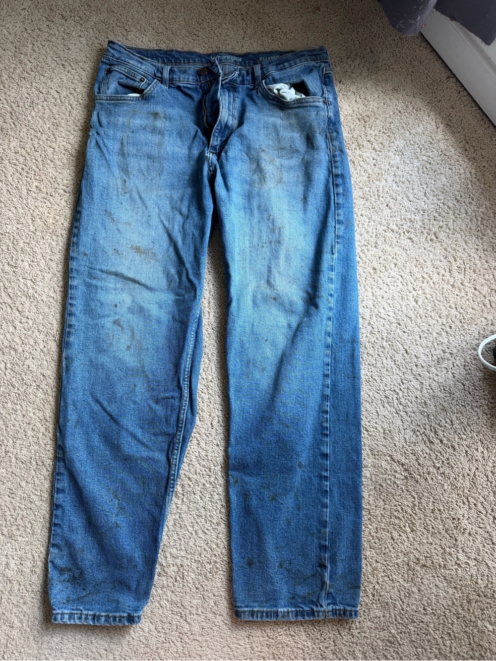 Wrangler Men's Straight Blue Denim Jeans